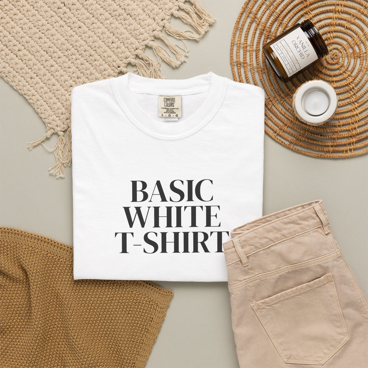 Basic White Cotton T-Shirt — view 4