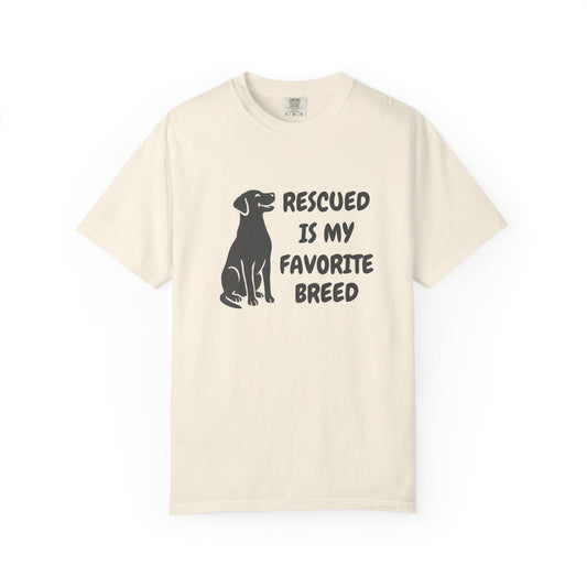 "Rescued Is My Favorite Breed" Cotton Tee
