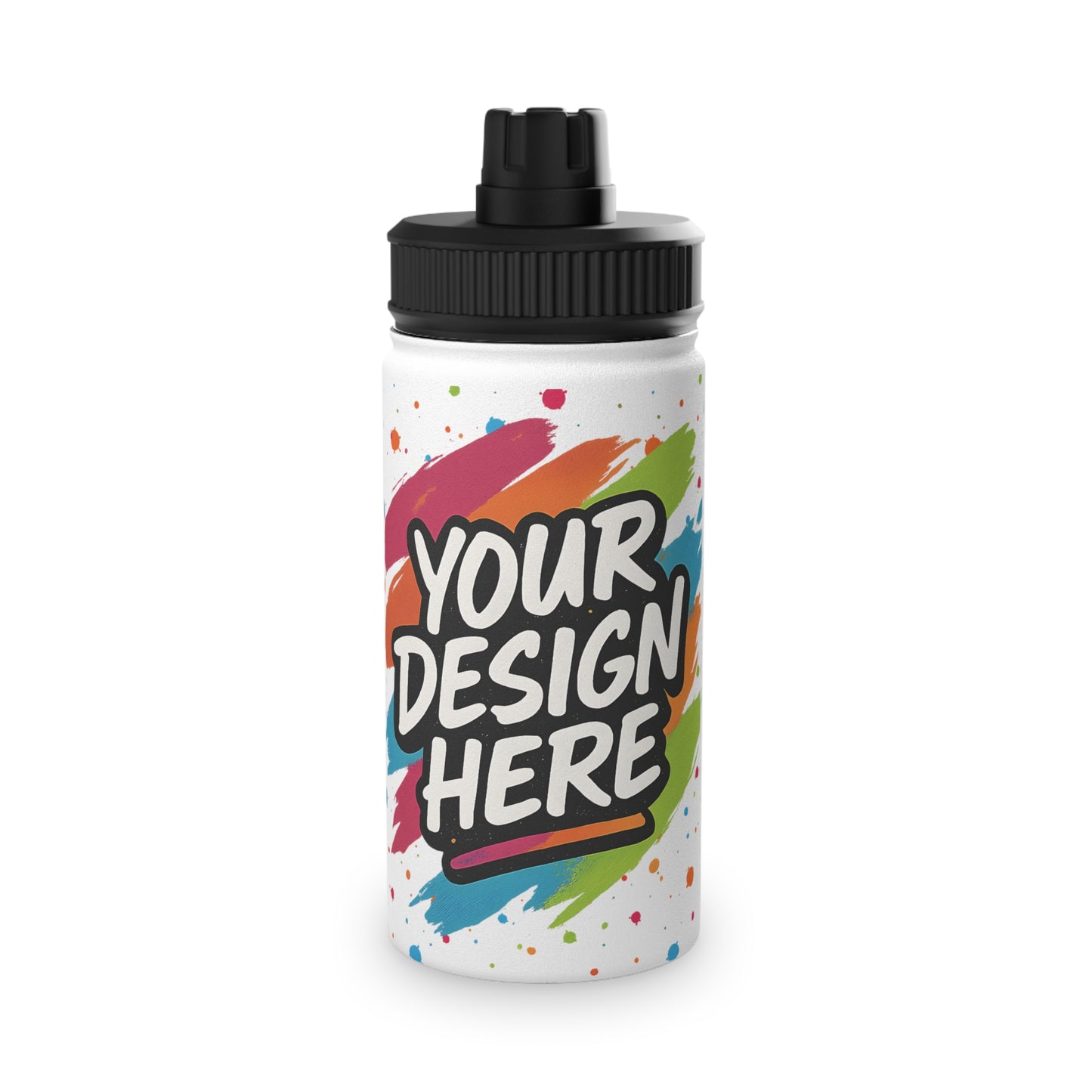 Custom Water Bottle with Handle & Sports Lid