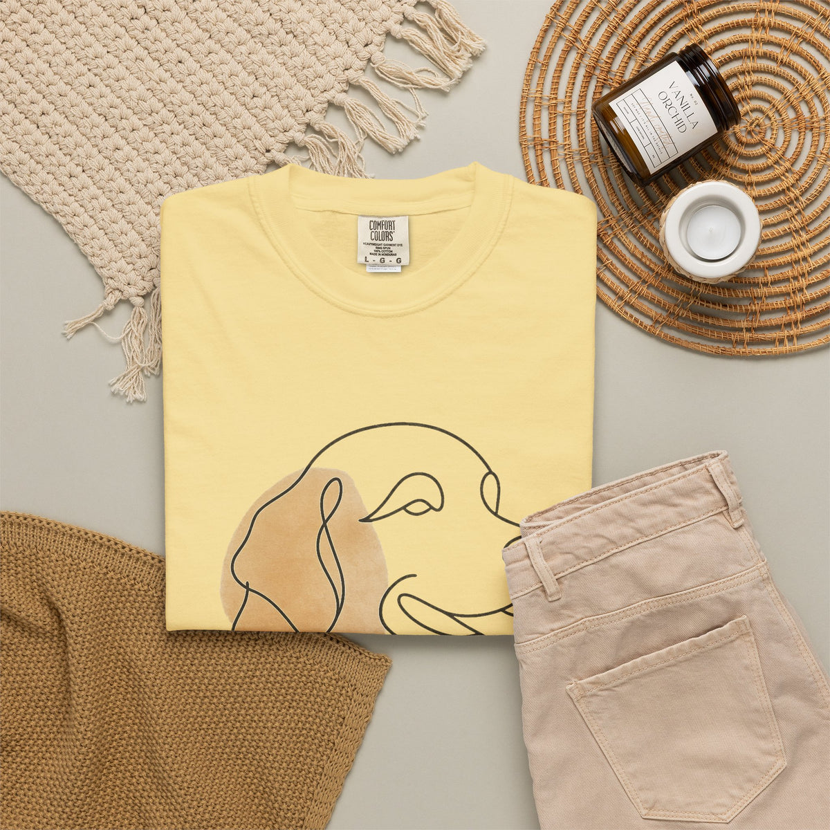 One-Line Pet Portrait – DYO Cotton T-Shirt — view 18