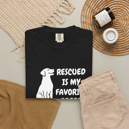 "Rescued Is My Favorite Breed" Cotton T-Shirt
