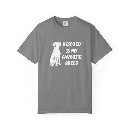 "Rescued Is My Favorite Breed" Cotton T-Shirt