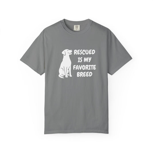 "Rescued Is My Favorite Breed" Cotton T-Shirt